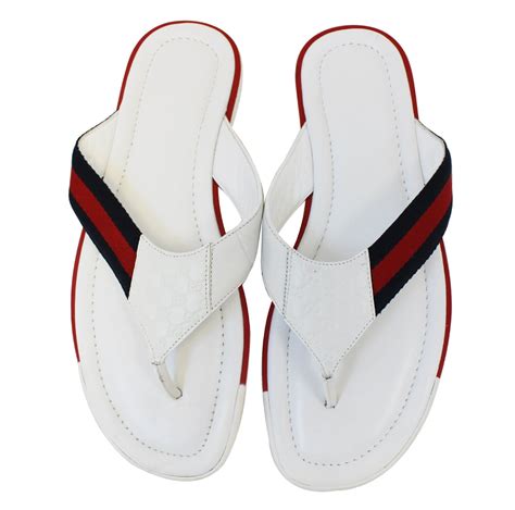 gucci flip flops cheap white|gucci slides outlet.